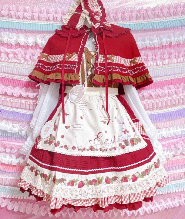 ストロベリー赤ずきんjsk*フルセット ロリータ ジャンスカ minnade