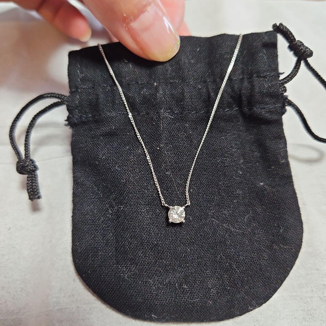 プラチナ　1粒ダイヤモンド　ネックレスアクセサリー