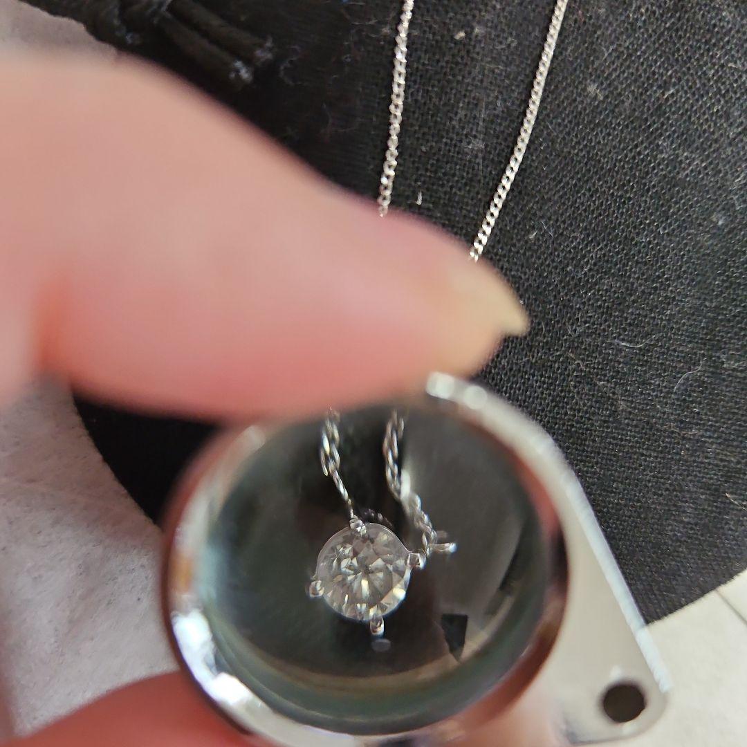 プラチナ　1粒ダイヤモンド　ネックレス