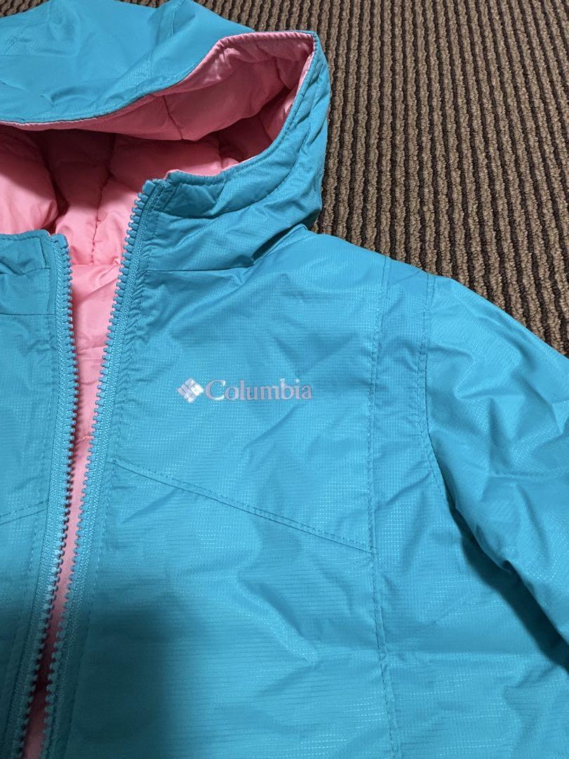 Columbia スキーウェア 上下　キッズ　XXS 水色（上着リバーシブル）