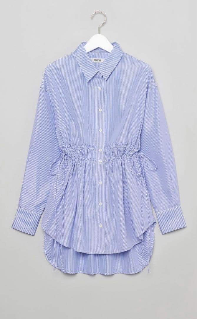 FURFUR ウエスト絞り　ストライプシャツ