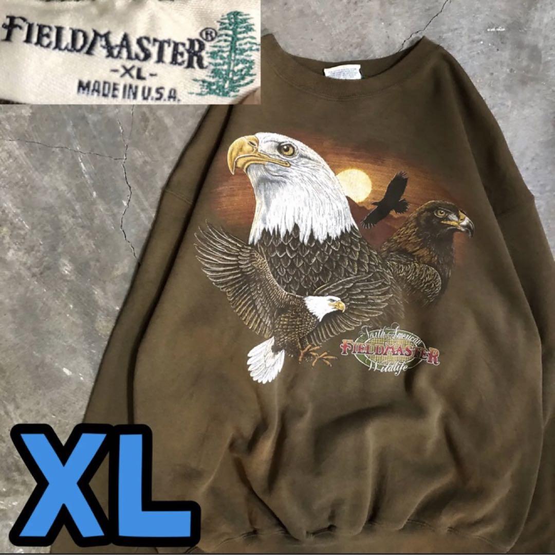 T4391 FIELDMASTER アニマルスウェット USA製 古着