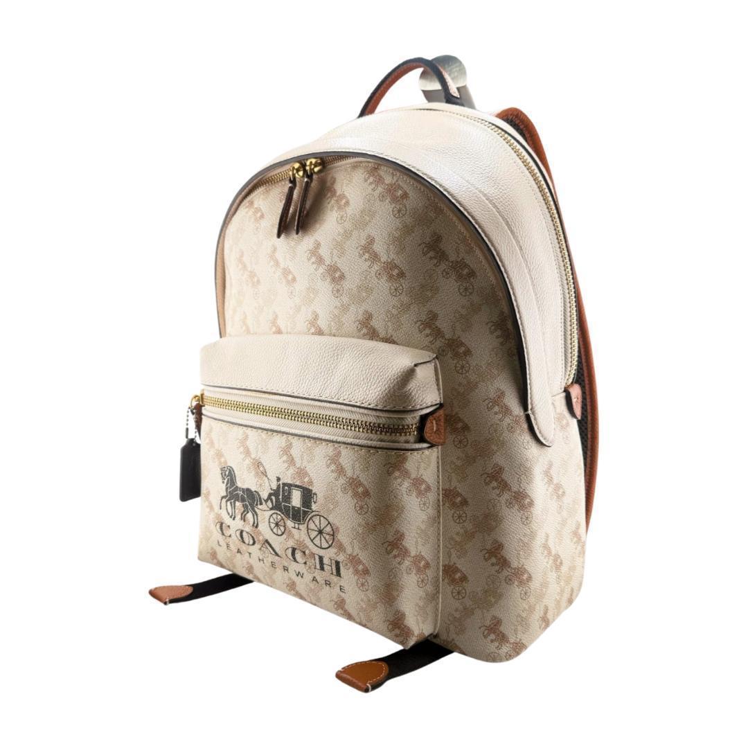 ✨未使用品✨COACH コーチ バックパック リュック 馬車柄 ペプルレザー