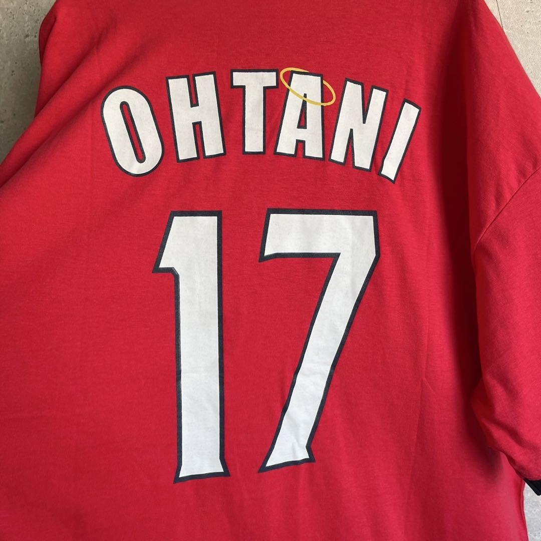 【めっちゃ変わる】 MLB 超レア ロサンゼルスエンゼルス リンガーネックT 大谷翔平 トップス