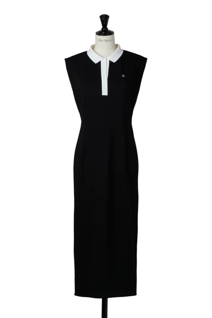 herlipto French Sleeve Polo Long Dressワンピース