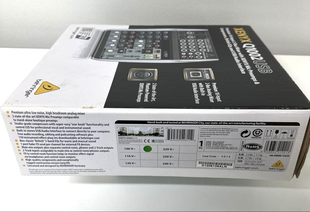Behringer ベリンガー XENYX Q1002USB アナログミキサー