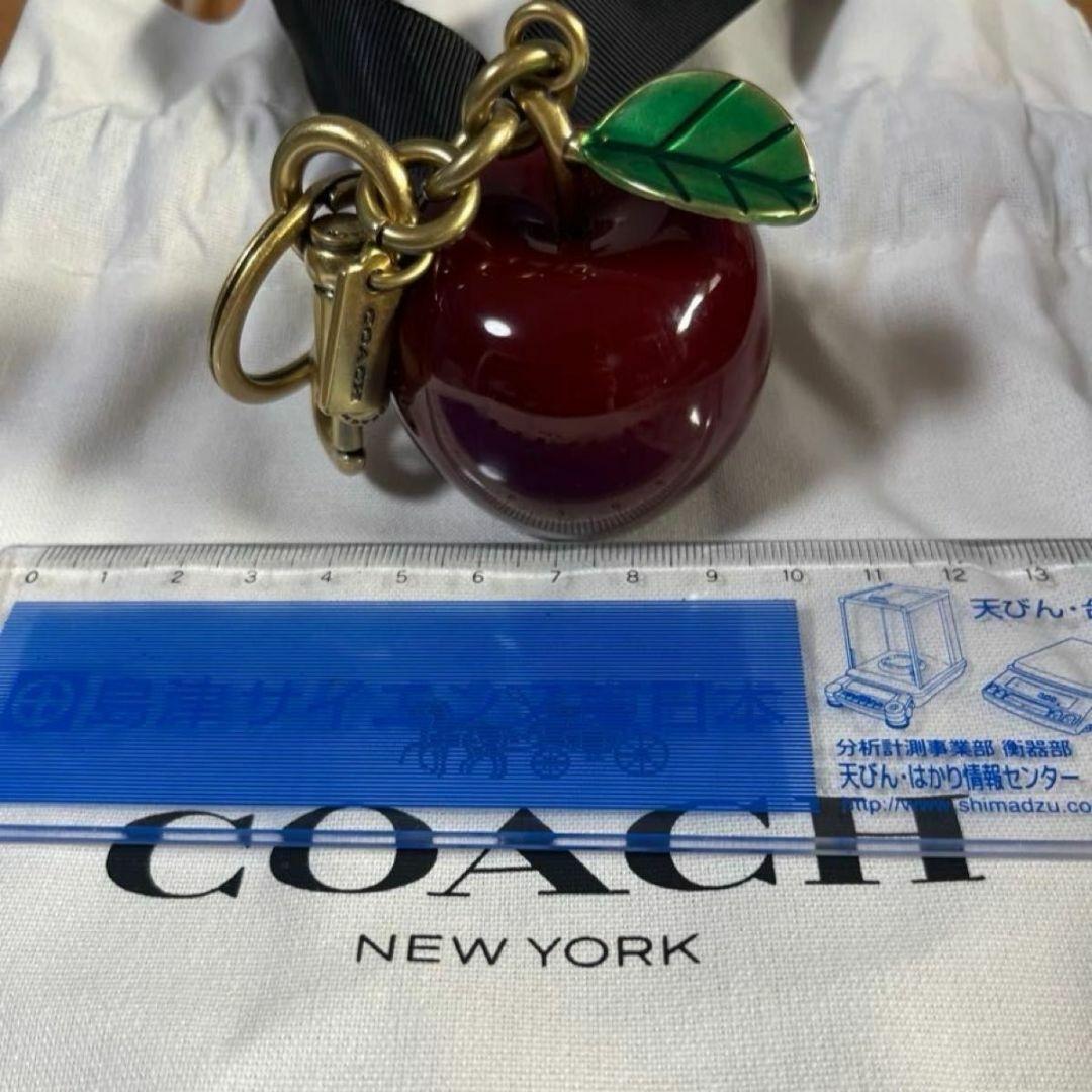 COACH バッグチャーム スモールアップル キーホルダー