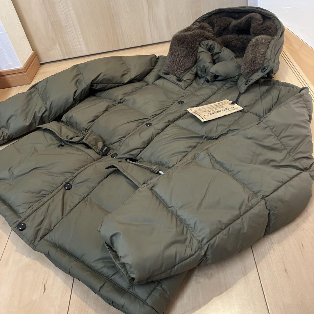 RRL キルテッド フーデッド ジャケット ダウン ボア レザー Mサイズ