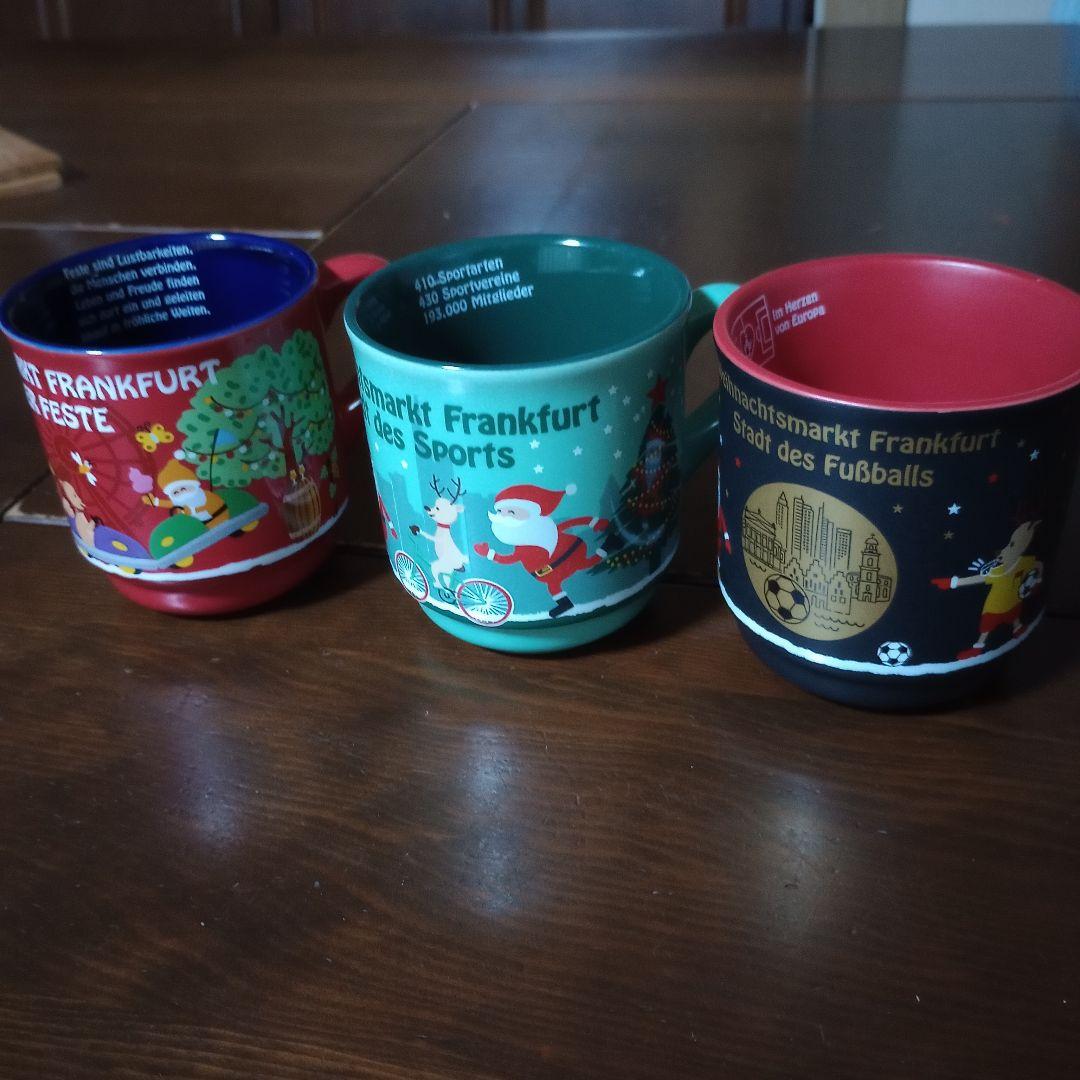 フランクフルトクリスマスマーケットカップ赤 緑 黒