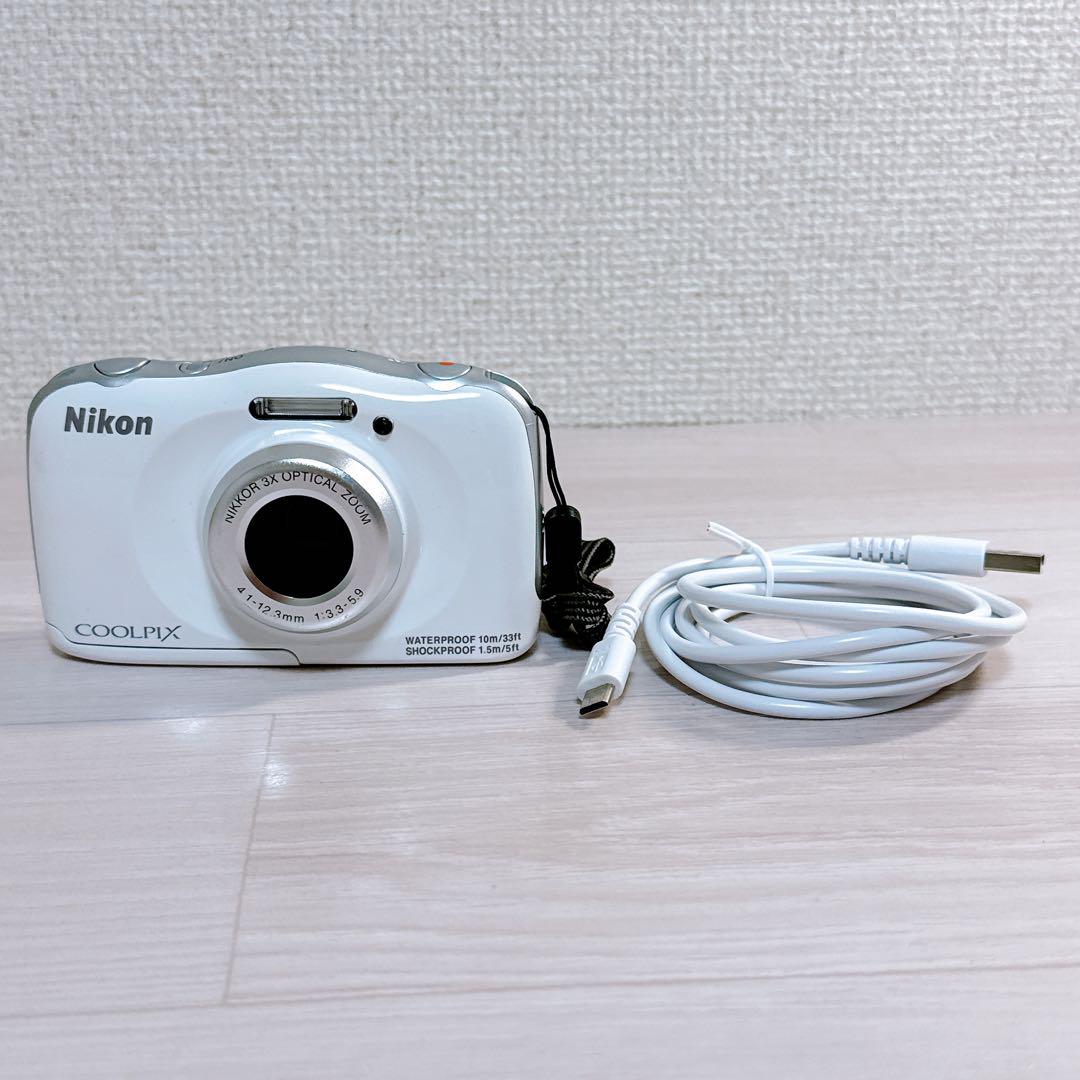 Nikon COOLPIX S33 ホワイト 防水 人気色