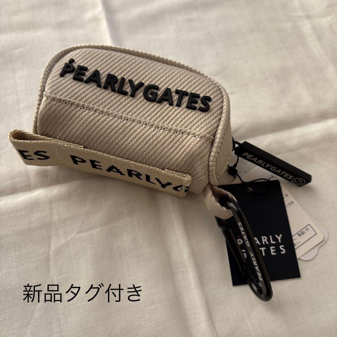 衝撃の激安コスパ・掘り出し物も 最終値下げ品！】パーリーゲイツ ボールポーチ ユニ ベージュ ゴルフバッグ・キャディバッグ