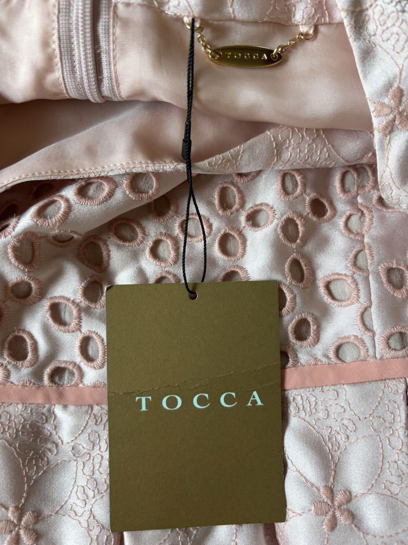 TOCCA GOLD LABEL 未使用新品タグ付きピンク刺繍ワンピースドレス