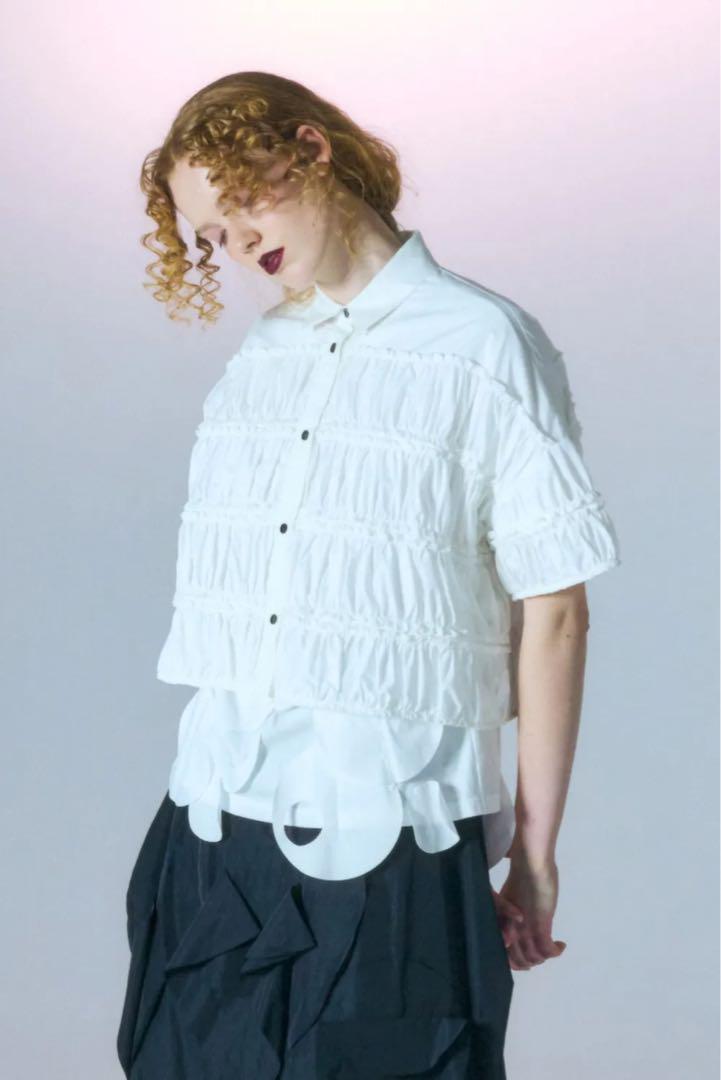 トップス enfold TIERED GATHER SHIRT