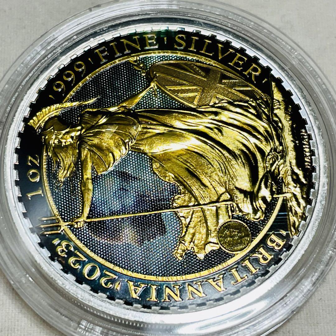 ブリタニア 銀貨 2023 イギリス AIデザイン カラーエディション COA付 ブリタニア 銀貨 2023 イギリス AIデザイン カラーエディション