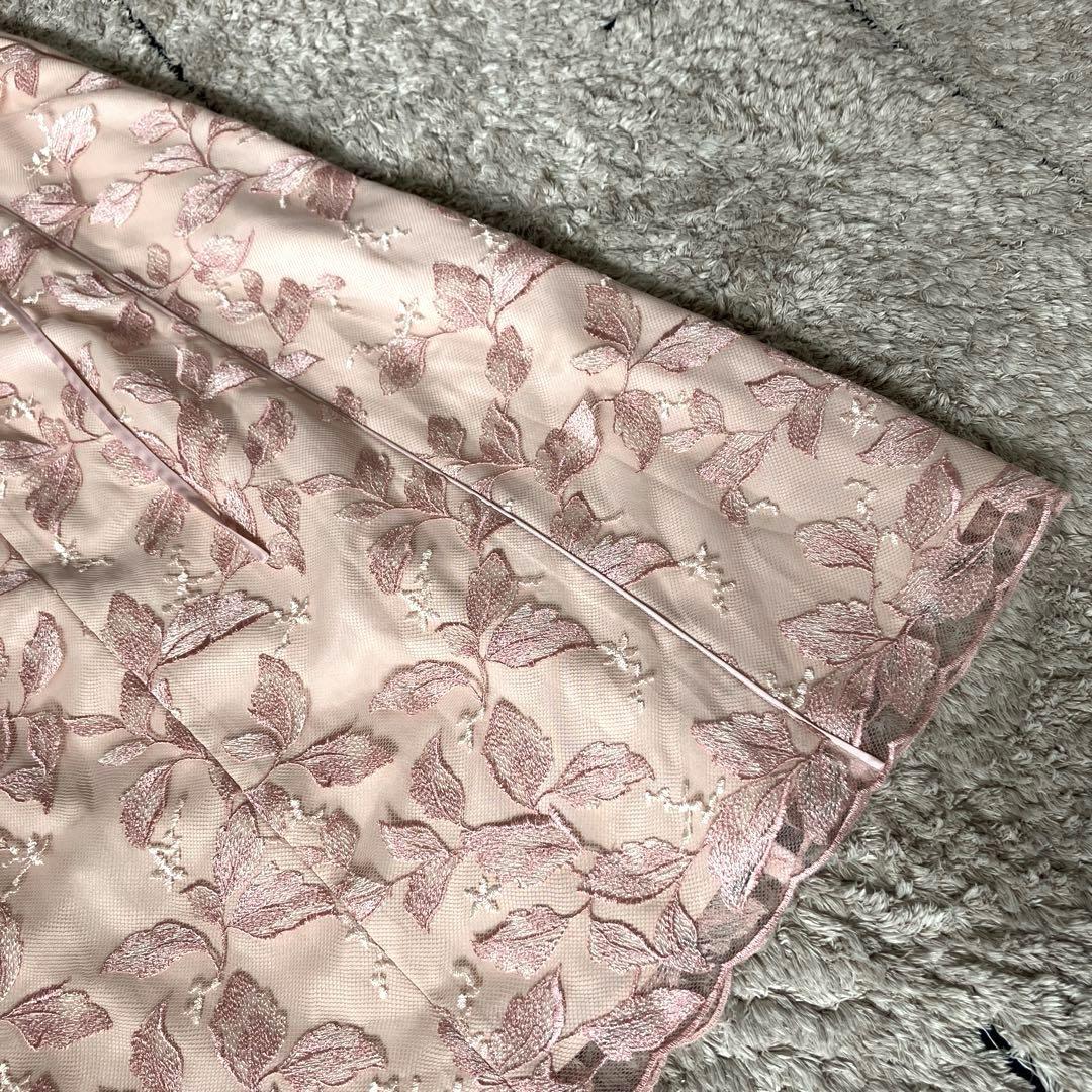 【美品✨】トッカ　ドレス　ワンピース　刺繍　ロング　リボン　ピンク　M