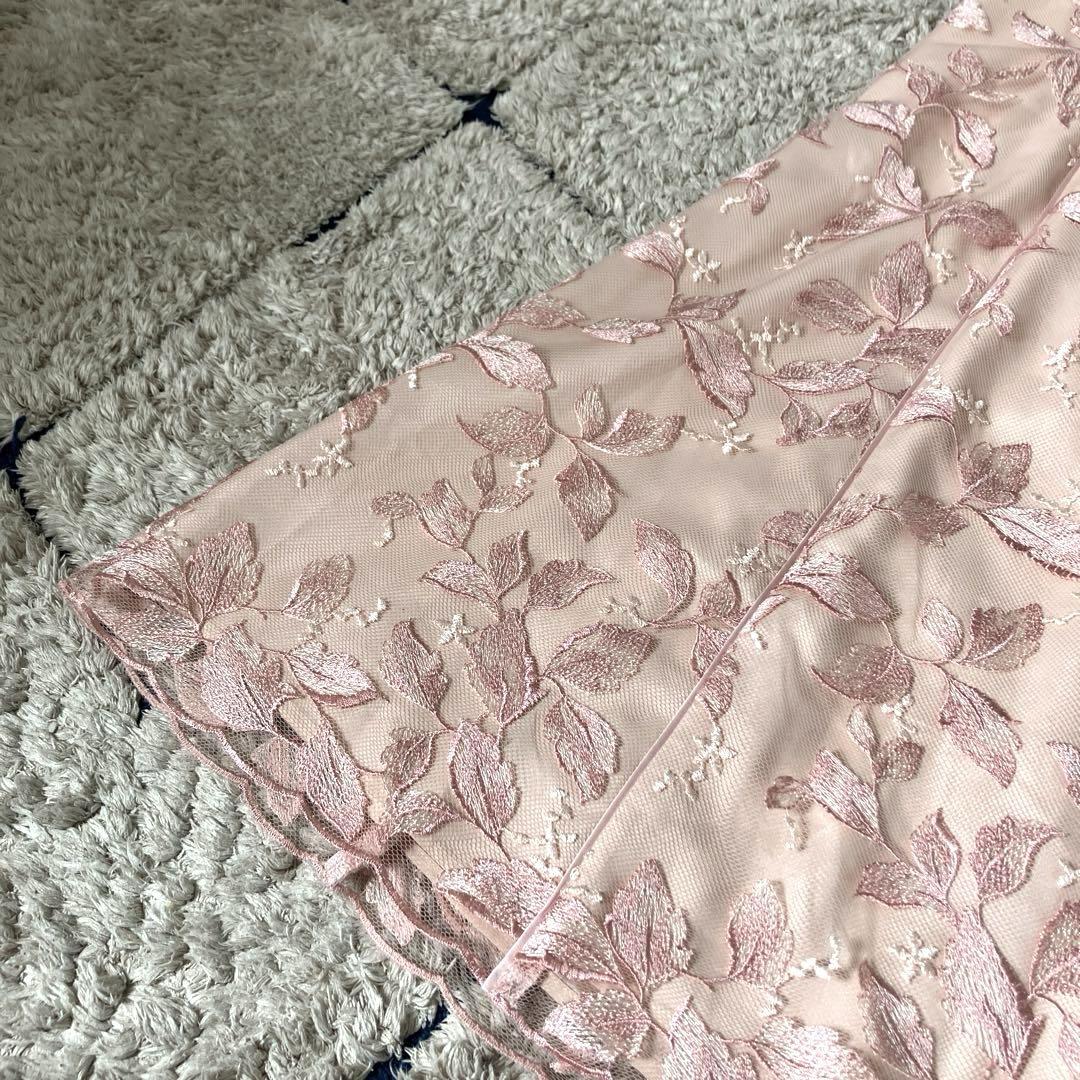 【美品✨】トッカ　ドレス　ワンピース　刺繍　ロング　リボン　ピンク　M