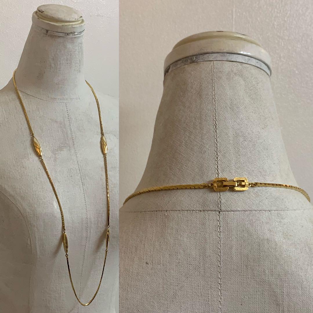 驚きの値段 GIVENCHY PARIS ロングチェーンネックレス 80s VINTAGE アクセサリー