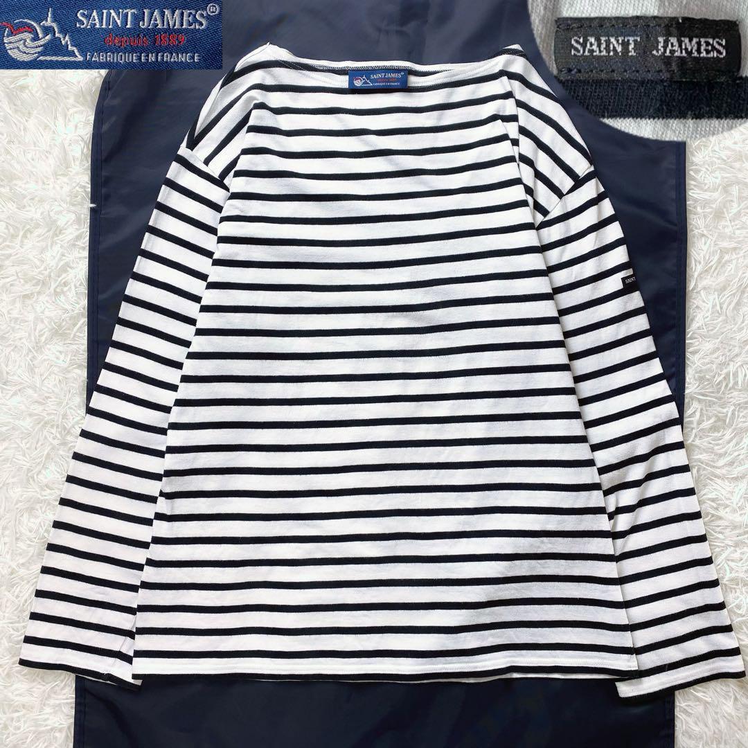 1　セントジェームス　SAINT JAMES　ウェッソン　バスクシャツ　白　ML