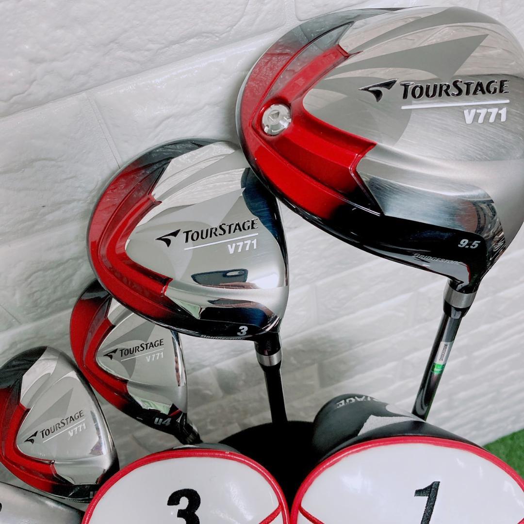 TOUR STAGE　V771 メンズゴルフクラブ12本セット　キャディバッグ付 Amazon.co.jp: 初心者 優しい ブリヂストン ツアーステージ V771