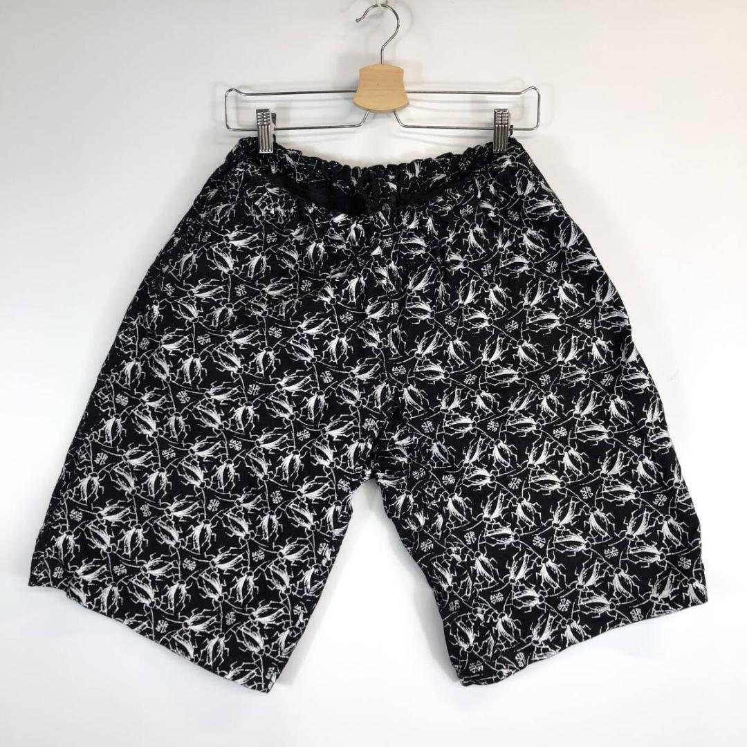 新品 BLACK DALLAS ブラックダラス ROACH柄 ゴキブリ柄 ハーフパンツ L (N-7-8) ブラックダラス ゴキブリ ローチ柄 ショート パンツ Lサイズ