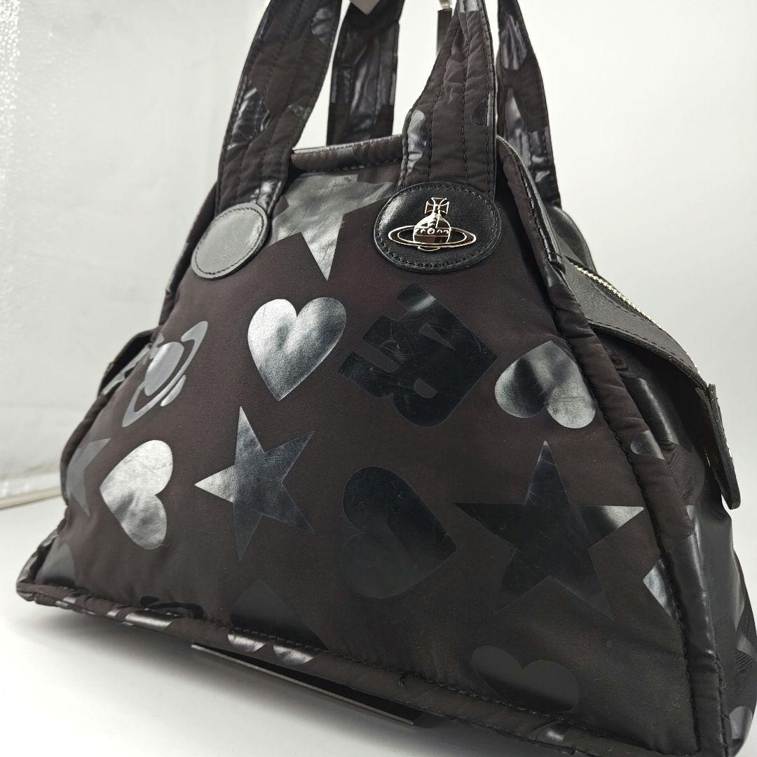 Vivienne Westwood ハンドバッグ ヤスミン オーブ 総柄 黒
