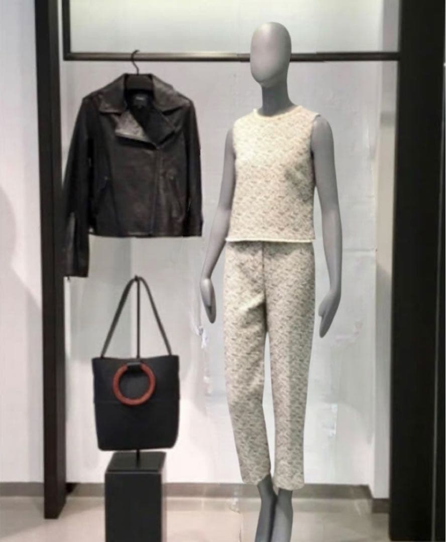 Theory セオリー ツイード セットアップ フリンジ パンツ ノースリーブ