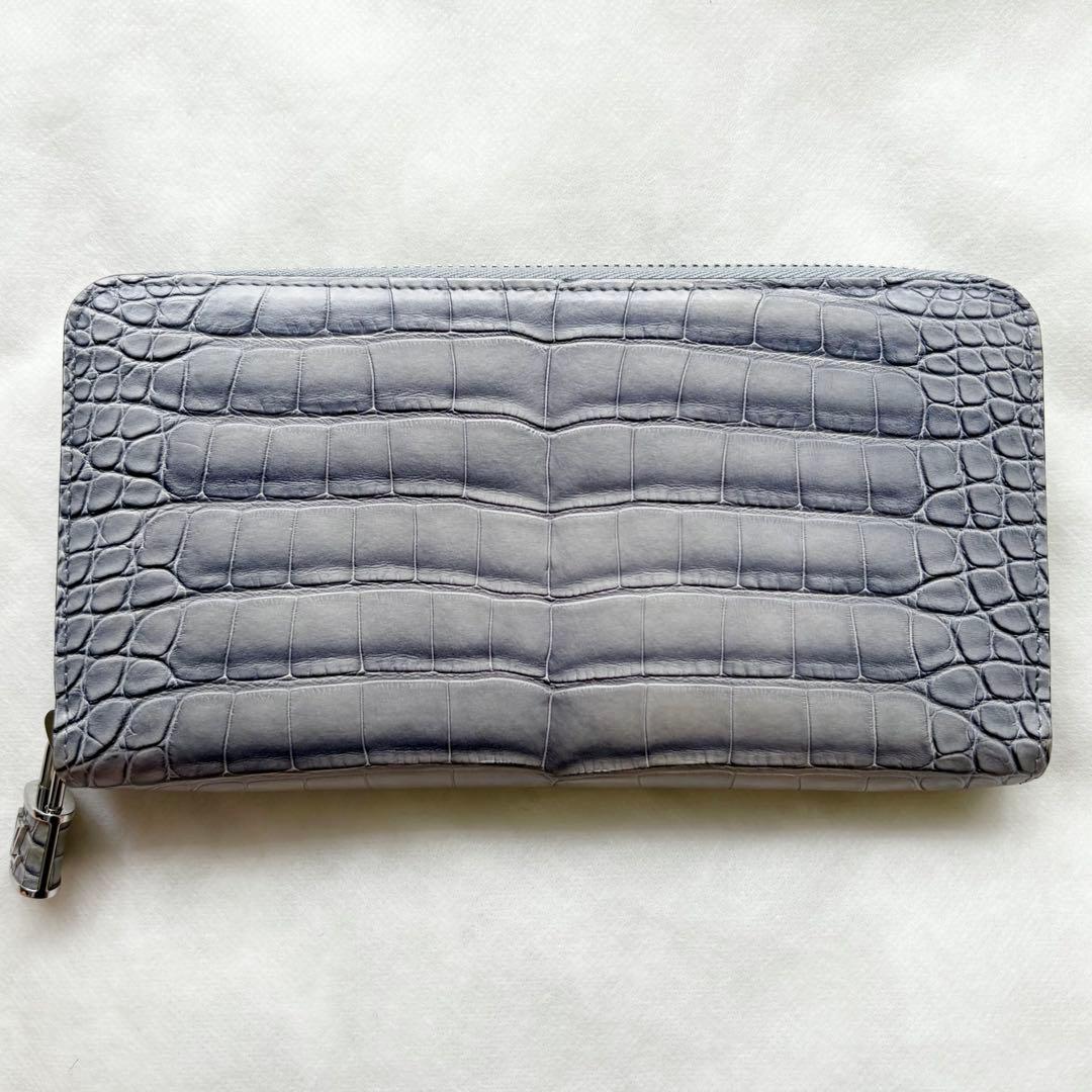 未使用*ルイヴィトン ジッピーウォレット クロコダイル ブルー 正規品