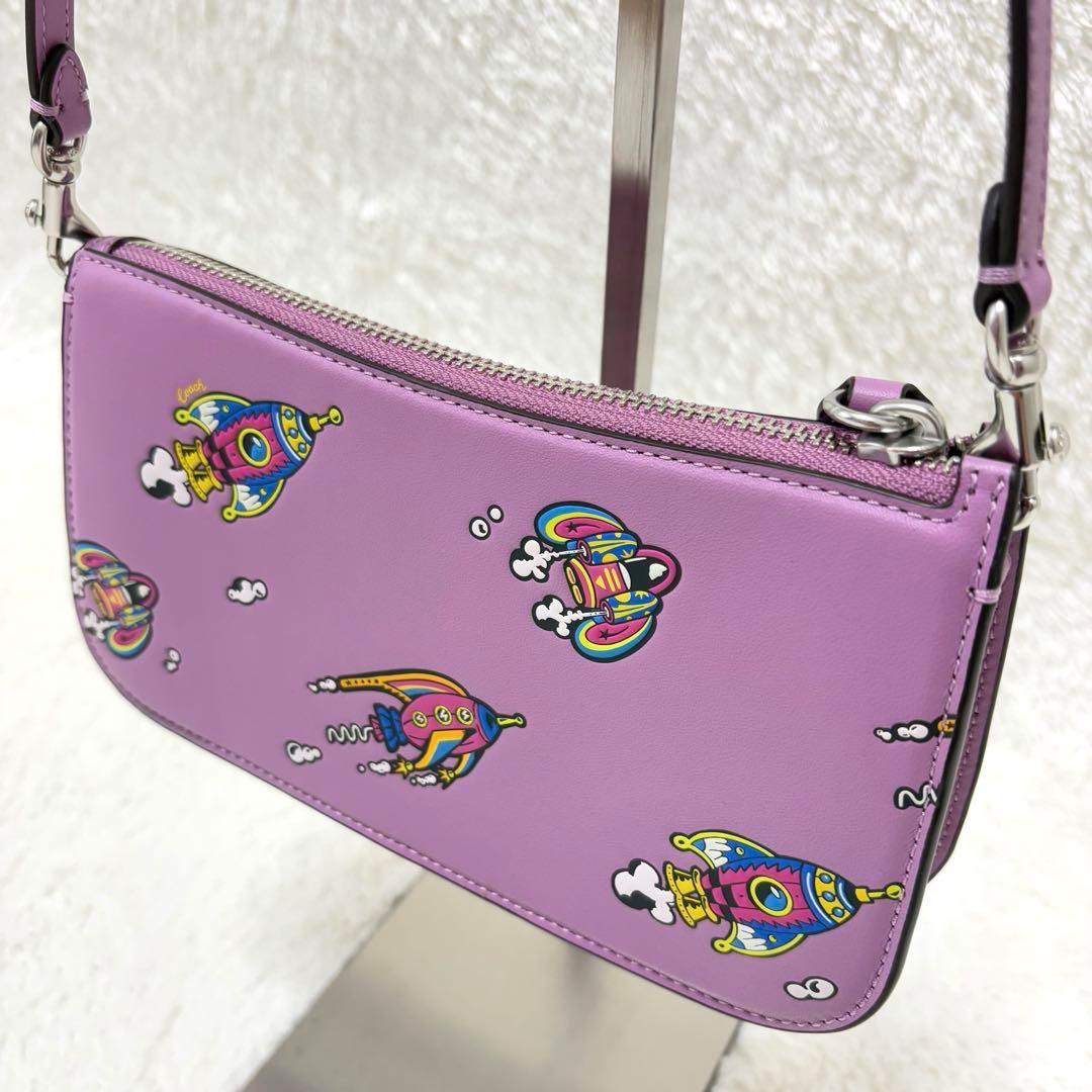 美品　COACHコズミック ペンショルダー バッグ　アクセサリーポーチ