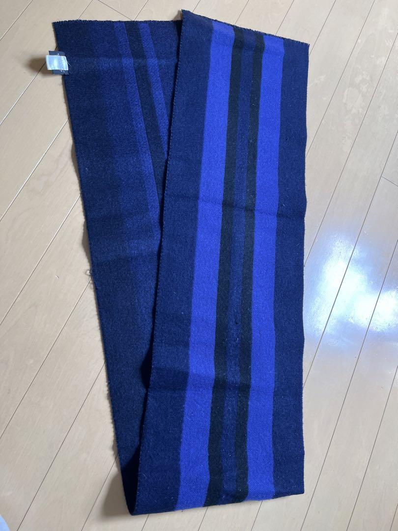 GUCCI マフラー 黒と紫のストライプ新着