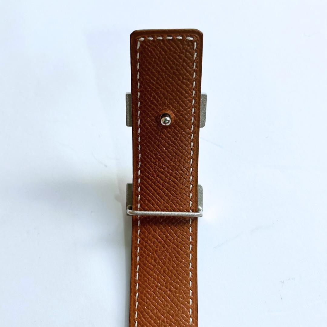 HERMES エルメス リバーシブルベルト Hバックル シルバー金具