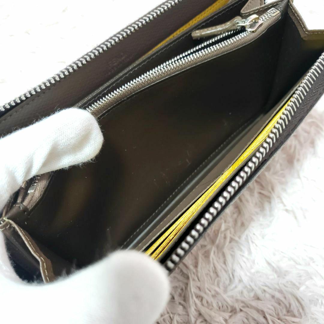 FENDI フェンディロゴプリントズッカ柄ラウンドファスナー長財布未使用級極美品