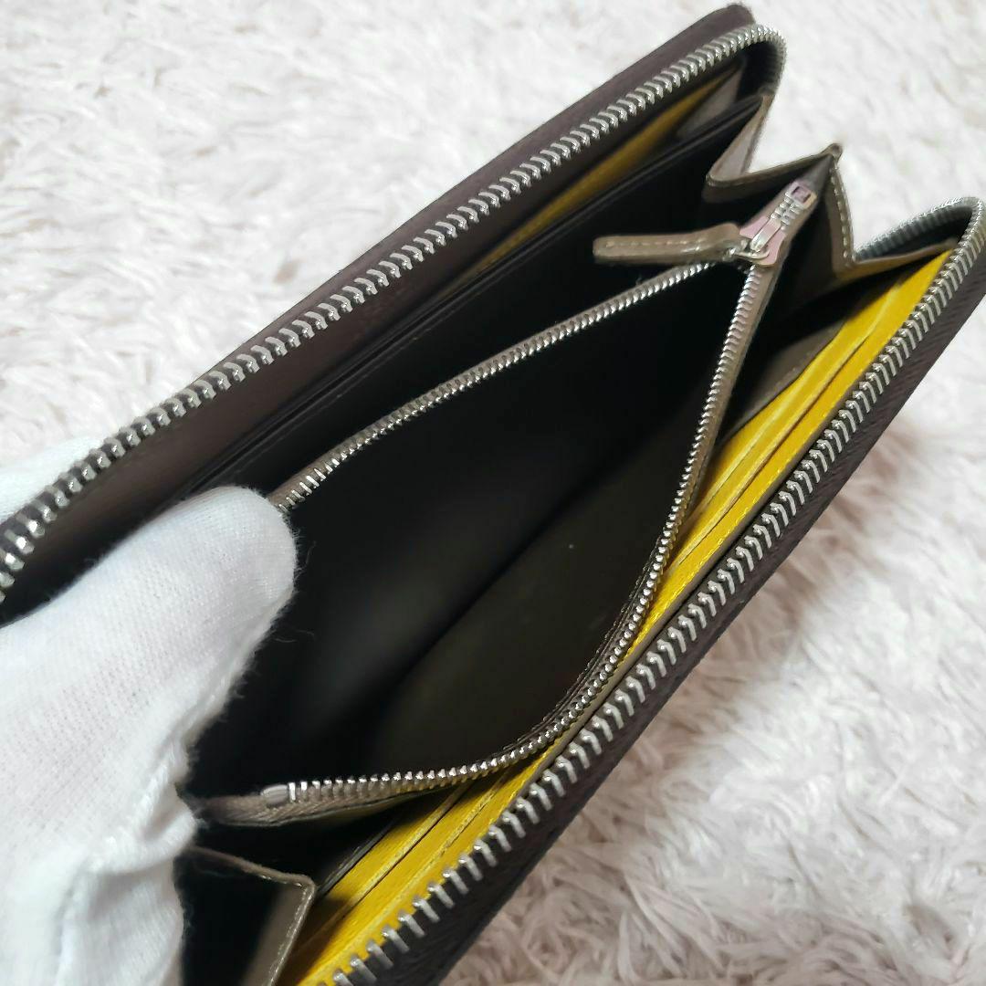 FENDI フェンディロゴプリントズッカ柄ラウンドファスナー長財布未使用級極美品
