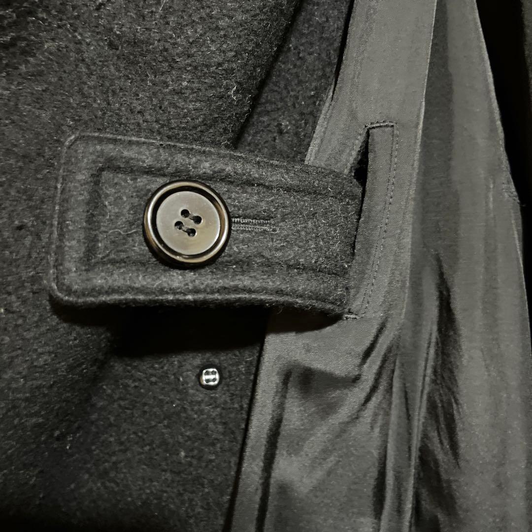 ヨウジヤマモト +NOIR 汚し加工 ドルマンスリーブ ウールコート ヨウジヤマモト +NOIR 汚し加工 ドルマンスリーブ ウールコート