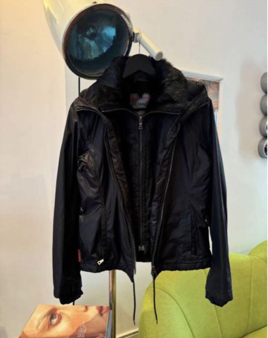 ジャケット・アウター Prada sport 00s fur nylon jacket