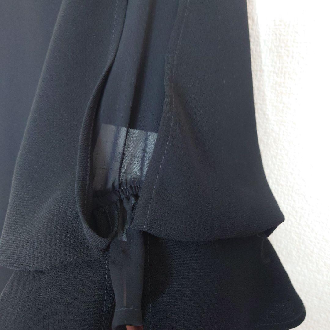 【新品タグ付き】13号後ろファスナーワンピースブラックフォーマル喪服