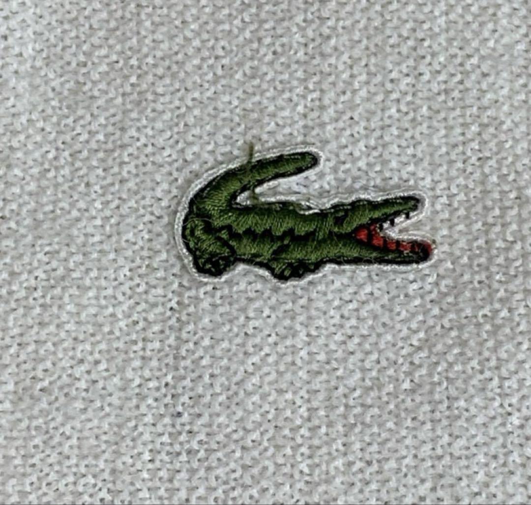 【80s】アイゾッドラコステ　カーディガン　USA製　ホワイト　アクリルニット