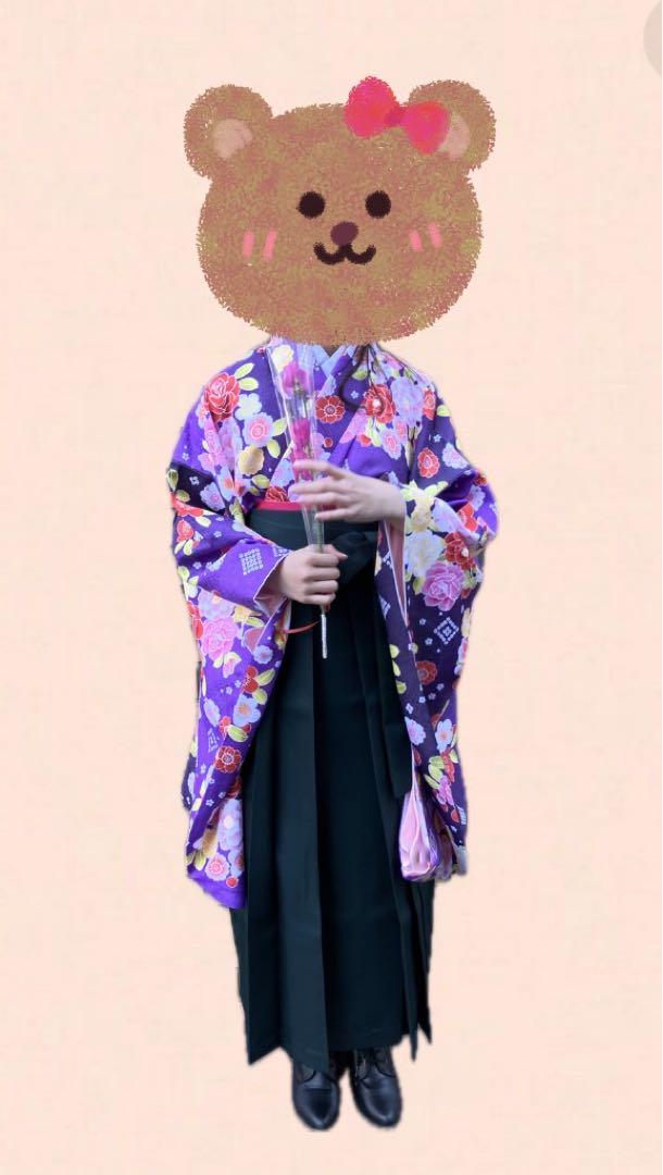 小学生袴セット　４点セット　卒業式