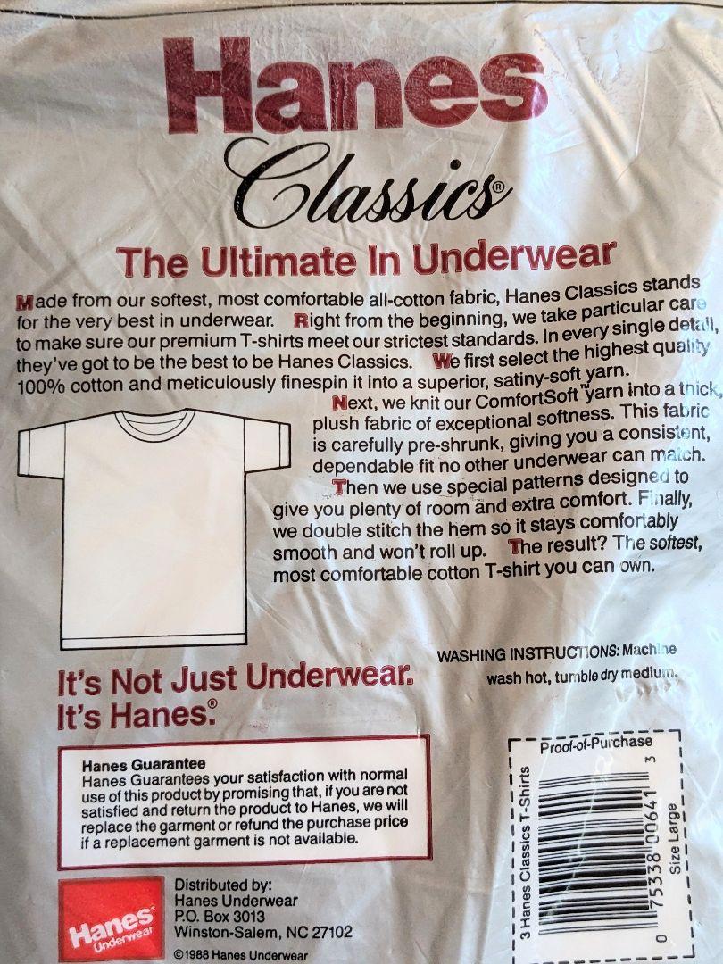 80年代　HANES CLASSIC PLAIN T-SHIRT USA 3枚組