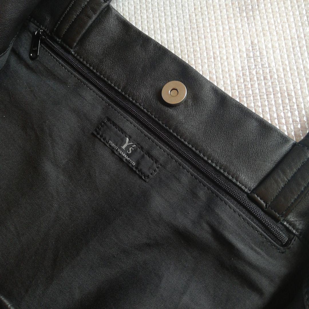 Y's YOHJI YAMAMOTO ヨウジヤマモト　レザー　トートバッグ　黒