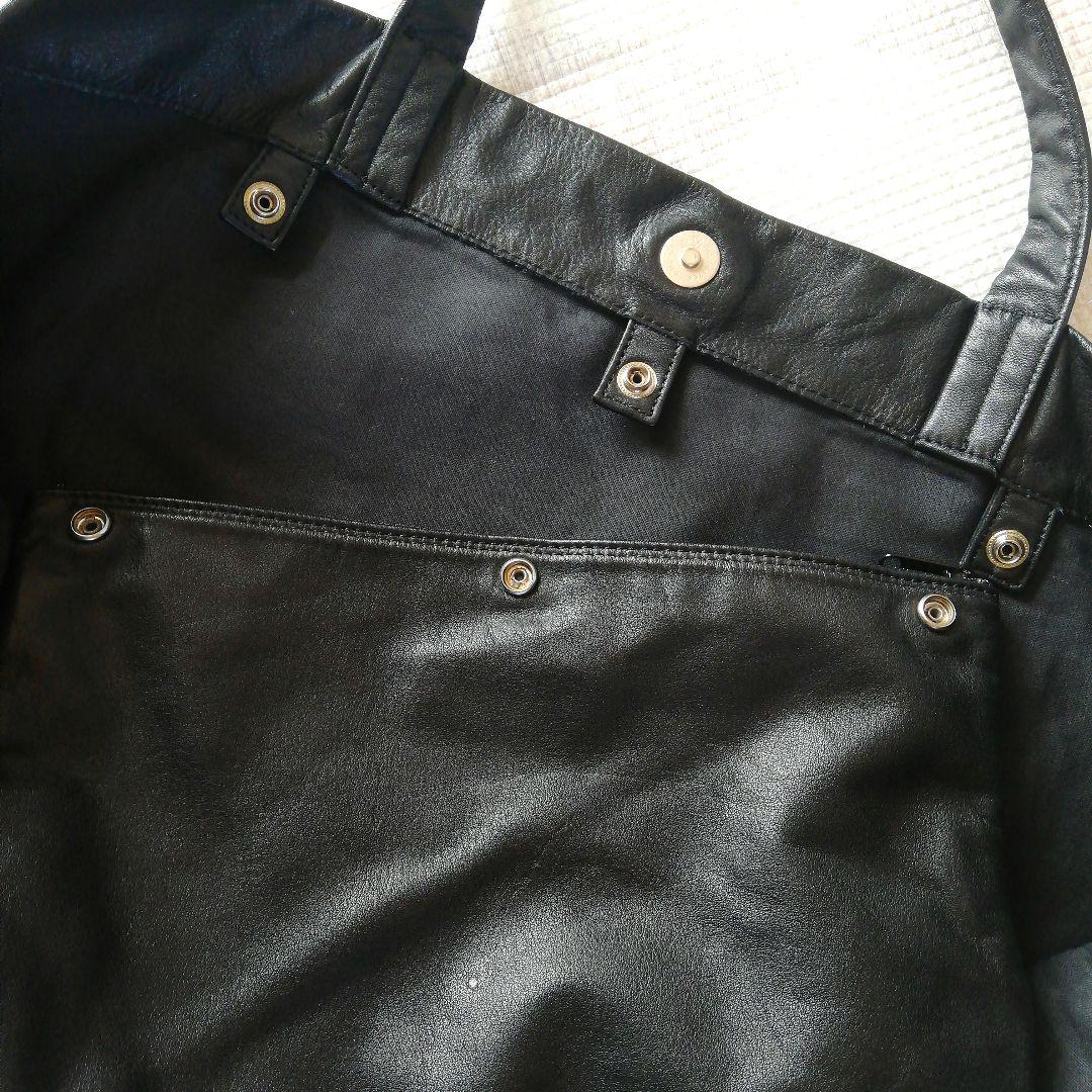 Y's YOHJI YAMAMOTO ヨウジヤマモト　レザー　トートバッグ　黒
