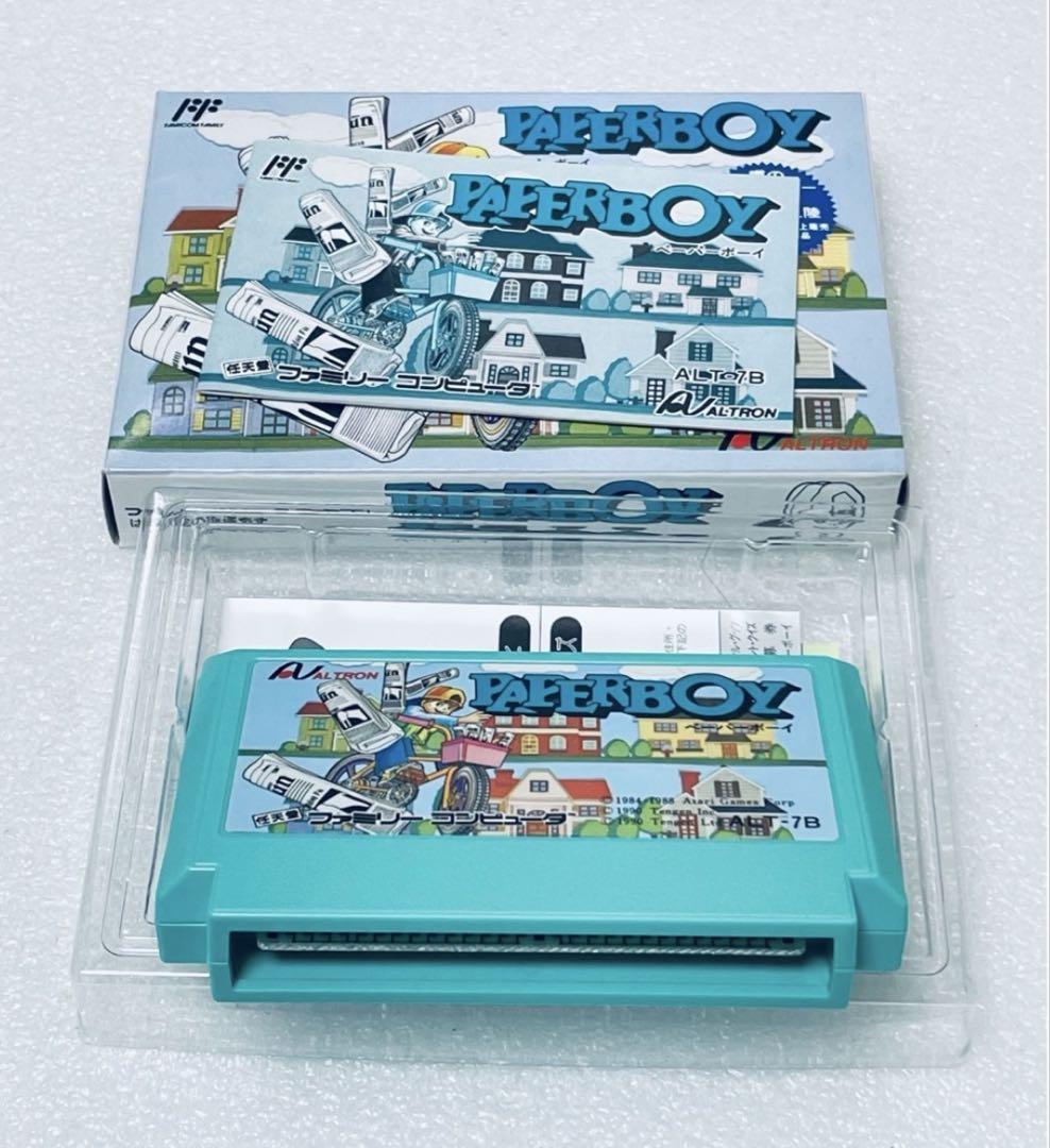 ファミコン　中古カセット　ペーパーボーイ　箱　説明書付き　PAPER BOY ファミコン 中古カセット ペーパーボーイ 箱 説明書付き PAPER BOY