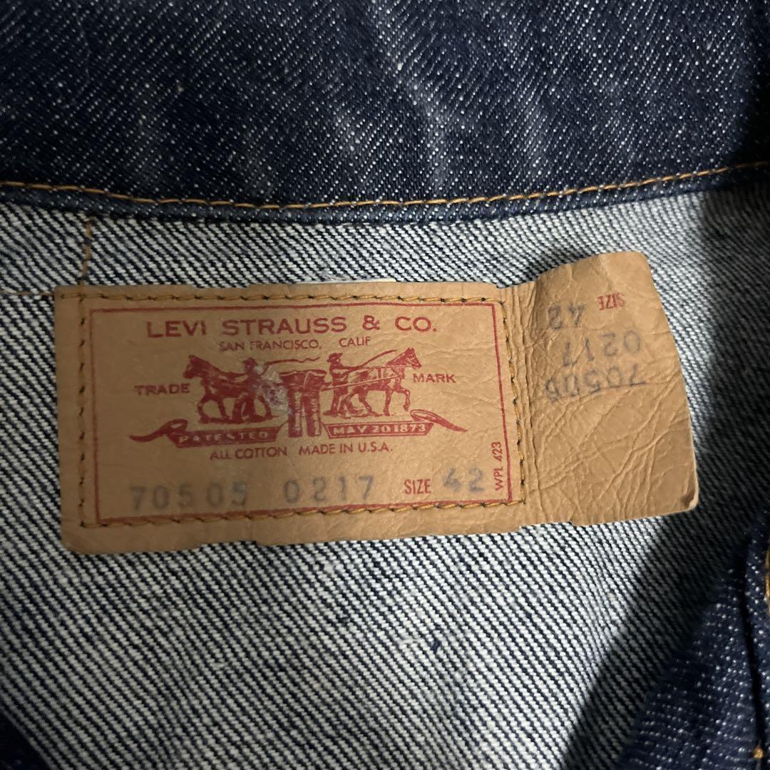70s Levi's 70505e 濃紺ワンウォッシュ　SIZE42