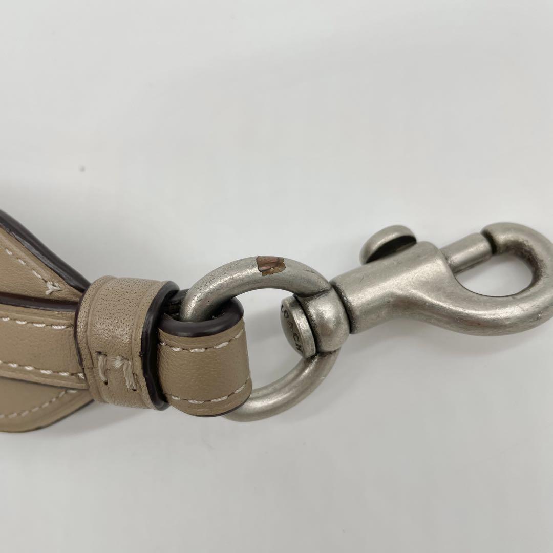 【超美品】COACH ティーローズ ショルダーストラップ レザー グレー コーチ ティローズ ショルダーストラップ グレージュ レザー