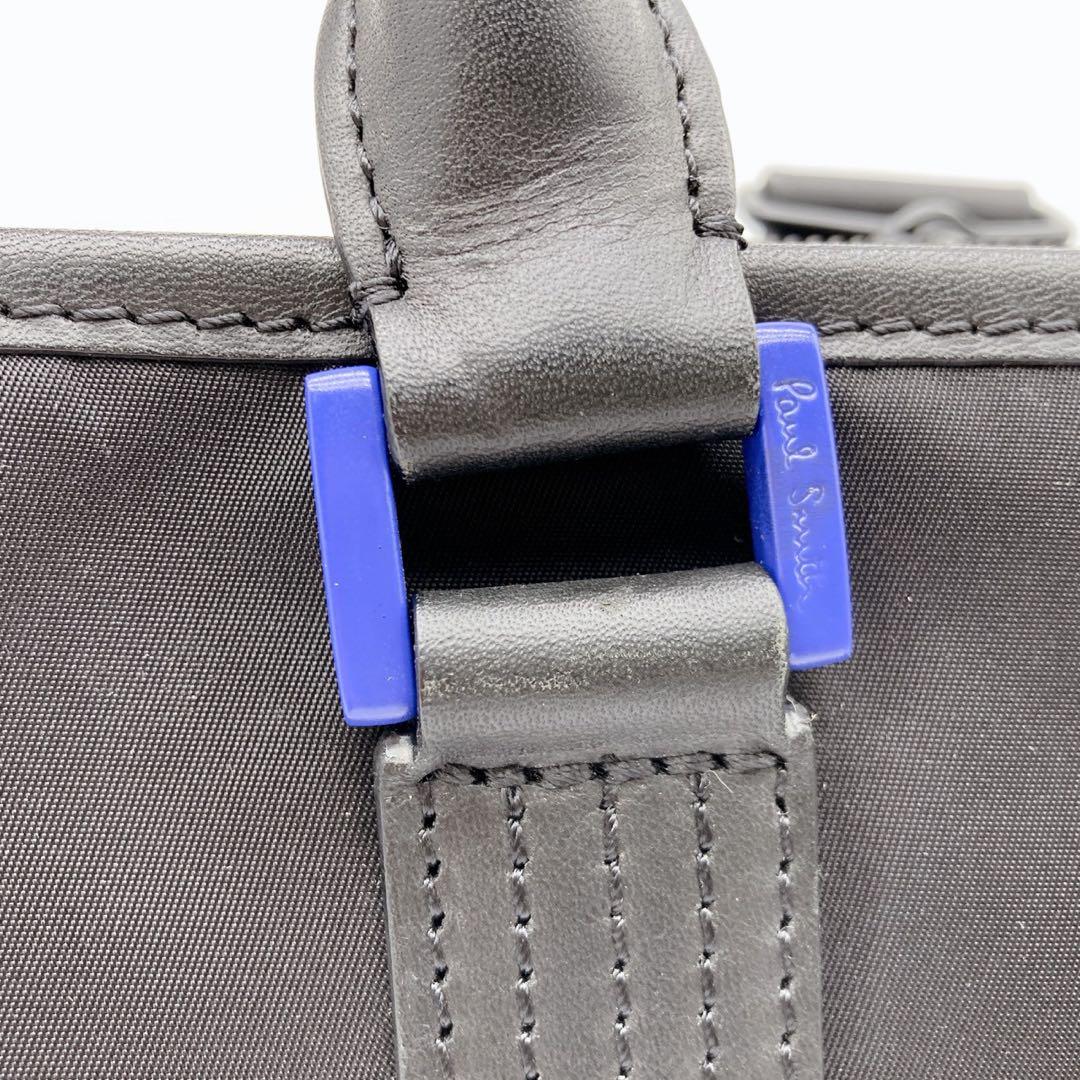 ポールスミス ショルダーバッグ 2way レザー ナイロン ビジネス A4 黒