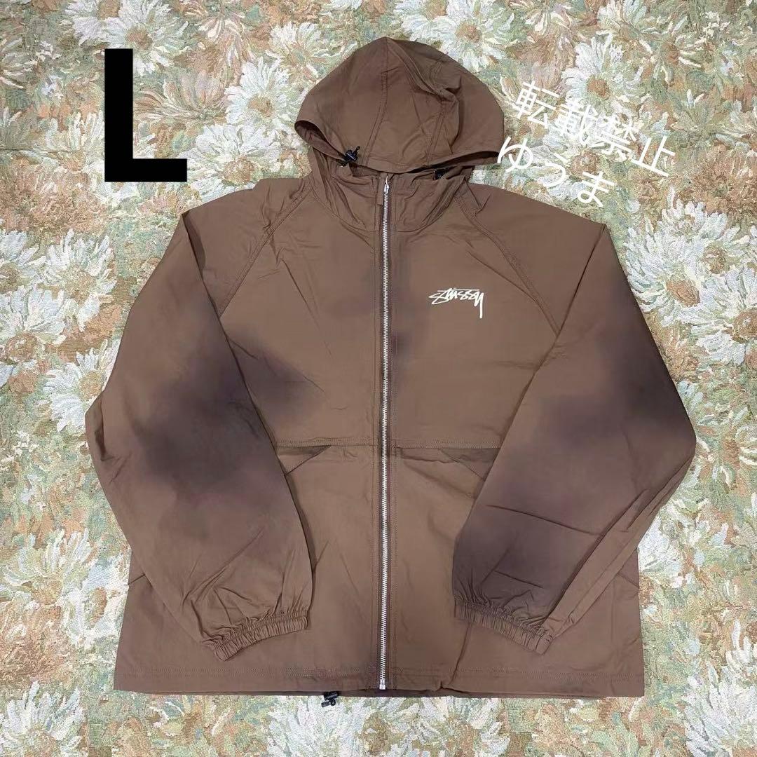 STUSSY BEACH SHELL WAVE DYEシェルジャケット/ブラウン