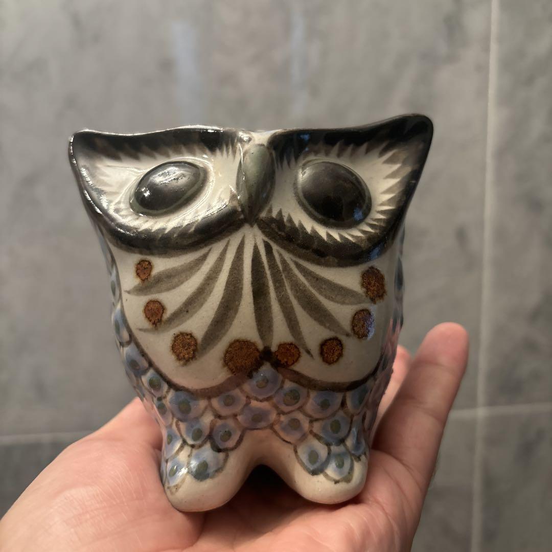 snkr_mrcr様メキシコビンテージ作家さんトナラ焼 手描きのトナラ焼陶器と猫