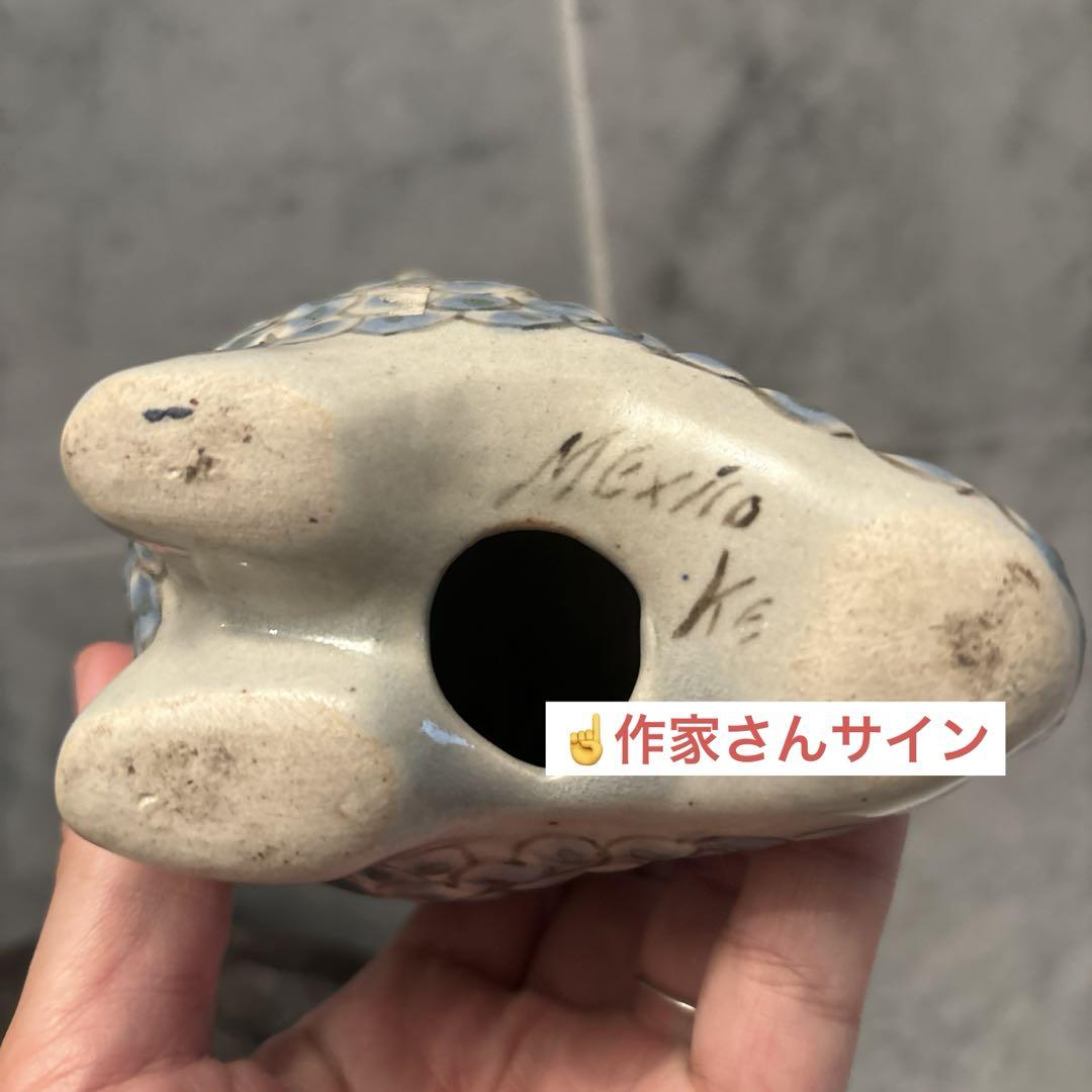 snkr_mrcr様メキシコビンテージ作家さんトナラ焼 手描きのトナラ焼陶器と猫