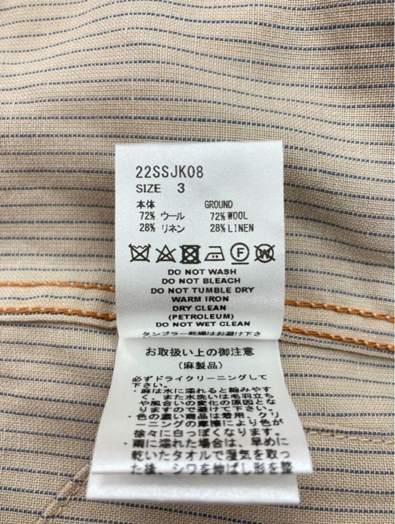 ジャケット・アウター SUGERHILL 22SS WOOL LINEN HICKORY JACKET