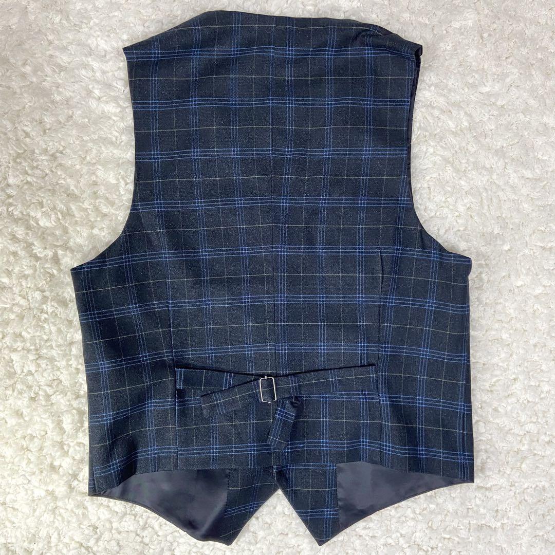 【極美品】YFFUSHI 3ピース セットアップスーツ チェック 大きいサイズ