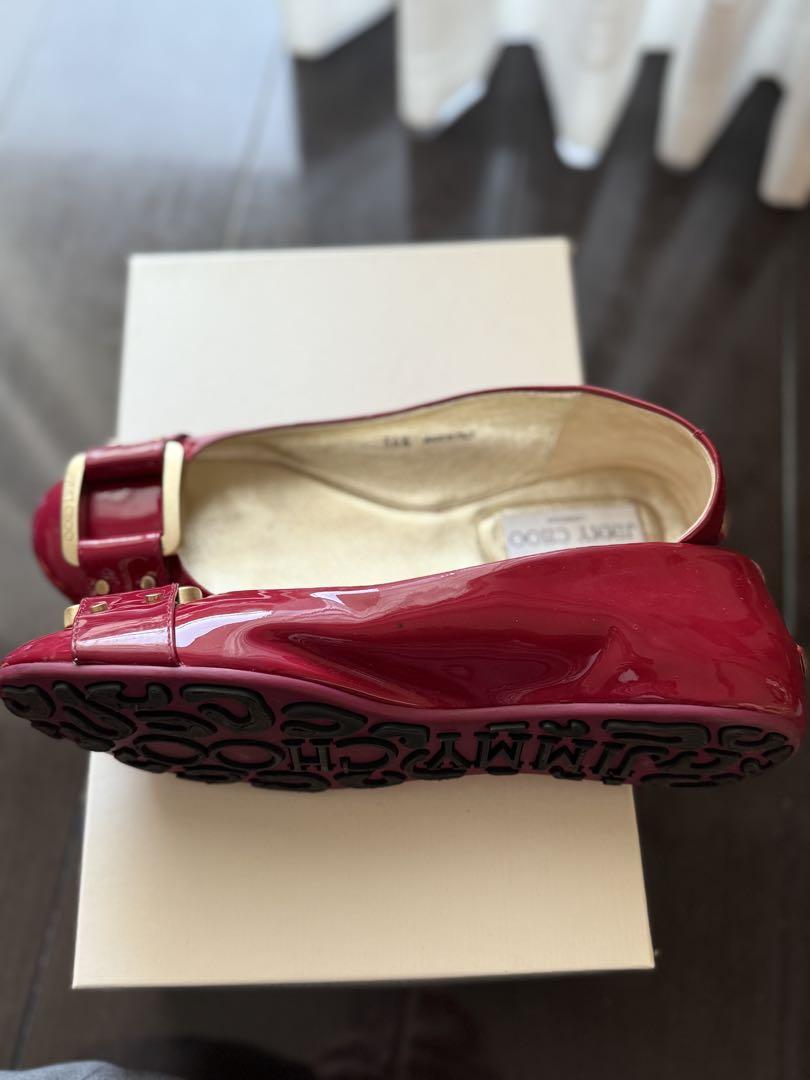 Jimmy Choo 赤 フラットシューズ 36 1/2